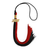 Black/Red Graduation Tassel with Gold Bling Charm by Wholesale Grad Supply