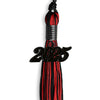 Black/Red Mixed Color Graduation Tassel with Black Bling Charm by Wholesale Grad Supply