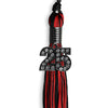 Black/Red Mixed Color Graduation Tassel with Black Bling Charm by Wholesale Grad Supply