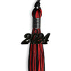Black/Red Mixed Color Graduation Tassel with Black Bling Charm by Wholesale Grad Supply