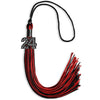 Black/Red Mixed Color Graduation Tassel with Black Bling Charm by Wholesale Grad Supply
