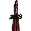 Black/Red Mixed Color Graduation Tassel with Black Bling Charm by Wholesale Grad Supply