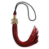 Black/Red Mixed Color Graduation Tassel with Gold Bling Charm by Wholesale Grad Supply