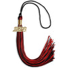 Black/Red Mixed Color Graduation Tassel with Gold Bling Charm by Wholesale Grad Supply