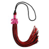 Black/Red Mixed Color Graduation Tassel with Pink Bling Charm by Wholesale Grad Supply