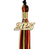 Black/Red/Gold Mixed Color Graduation Tassel with Gold Bling Charm by Wholesale Grad Supply