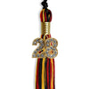Black/Red/Gold Mixed Color Graduation Tassel with Gold Bling Charm by Wholesale Grad Supply
