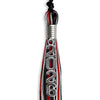 Black/Red/Silver Mixed Color Graduation Tassel with Silver Stacked Date Drop by Wholesale Grad Supply