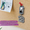 Black/Silver Tassel with Photo Frame Charm and Bling Charm by Wholesale Grad Supply