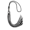 Black/Silver Tassel with Photo Frame Charm and Stacked Date Drop by Wholesale Grad Supply