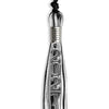 Black/Silver/White Mixed Color Graduation Tassel with Silver Stacked Date Drop by Wholesale Grad Supply