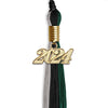 Black/Teal/Grey Graduation Tassel with Gold Bling Charm by Wholesale Grad Supply