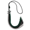 Black/Teal/Grey Graduation Tassel with Silver Bling Charm by Wholesale Grad Supply