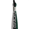 Black/Teal/Grey Graduation Tassel with Silver Stacked Date Drop by Wholesale Grad Supply