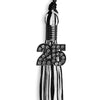 Black/White Mixed Color Graduation Tassel with Black Bling Charm by Wholesale Grad Supply