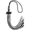 Black/White Mixed Color Graduation Tassel with Black Bling Charm by Wholesale Grad Supply