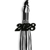 Black/White Mixed Color Graduation Tassel with Black Bling Charm by Wholesale Grad Supply