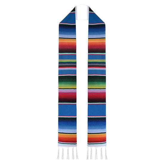 Blue Mexican Hispanic Serape Graduation Stole by Wholesale Grad Supply
