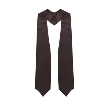 Brown Graduation Stole by Wholesale Grad Supply