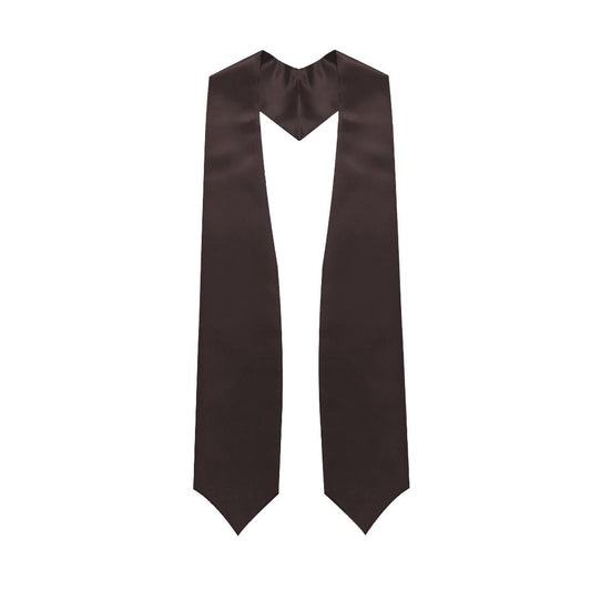 Brown Graduation Stole by Wholesale Grad Supply