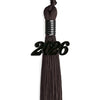 Brown Graduation Tassel with Black Bling Charm by Wholesale Grad Supply