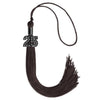 Brown Graduation Tassel with Black Bling Charm by Wholesale Grad Supply