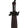 Brown Graduation Tassel with Black Bling Charm by Wholesale Grad Supply