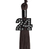 Brown Graduation Tassel with Black Bling Charm by Wholesale Grad Supply