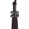 Brown Graduation Tassel with Black Bling Charm by Wholesale Grad Supply
