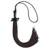 Brown Graduation Tassel with Black Bling Charm by Wholesale Grad Supply
