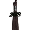 Brown Graduation Tassel with Black Bling Charm by Wholesale Grad Supply