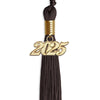 Brown Graduation Tassel with Gold Bling Charm by Wholesale Grad Supply