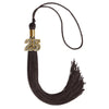 Brown Graduation Tassel with Gold Bling Charm by Wholesale Grad Supply
