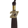Brown Graduation Tassel with Gold Bling Charm by Wholesale Grad Supply