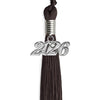 Brown Graduation Tassel with Silver Bling Charm by Wholesale Grad Supply