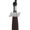 Brown Graduation Tassel with Silver Bling Charm by Wholesale Grad Supply