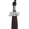 Brown Graduation Tassel with Silver Bling Charm by Wholesale Grad Supply