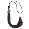 Brown Graduation Tassel with Silver Bling Charm by Wholesale Grad Supply