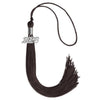 Brown Graduation Tassel with Silver Bling Charm by Wholesale Grad Supply