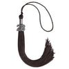 Brown Graduation Tassel with Silver Bling Charm by Wholesale Grad Supply