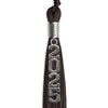 Brown Graduation Tassel with Silver Stacked Date Drop by Wholesale Grad Supply