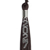 Brown Graduation Tassel with Silver Stacked Date Drop by Wholesale Grad Supply