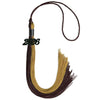 Brown/Antique Gold Graduation Tassel with Black Bling Charm by Wholesale Grad Supply