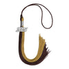 Brown/Antique Gold Graduation Tassel with Silver Bling Charm by Wholesale Grad Supply