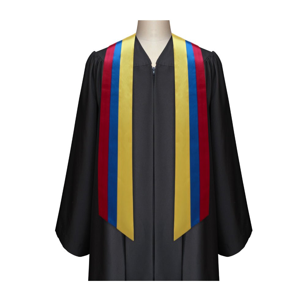 Colombia International Graduation Stole/Sash Study Abroad Graduate by Wholesale Grad Supply