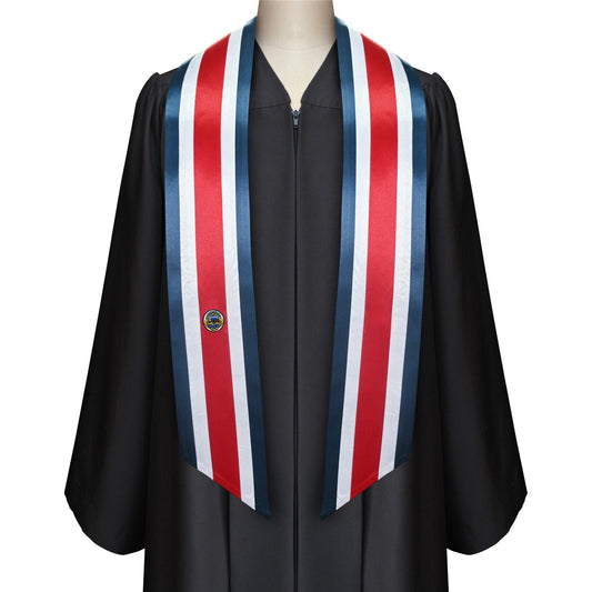 Costa Rica International Graduation Stole/Sash Study Abroad Graduate by Wholesale Grad Supply