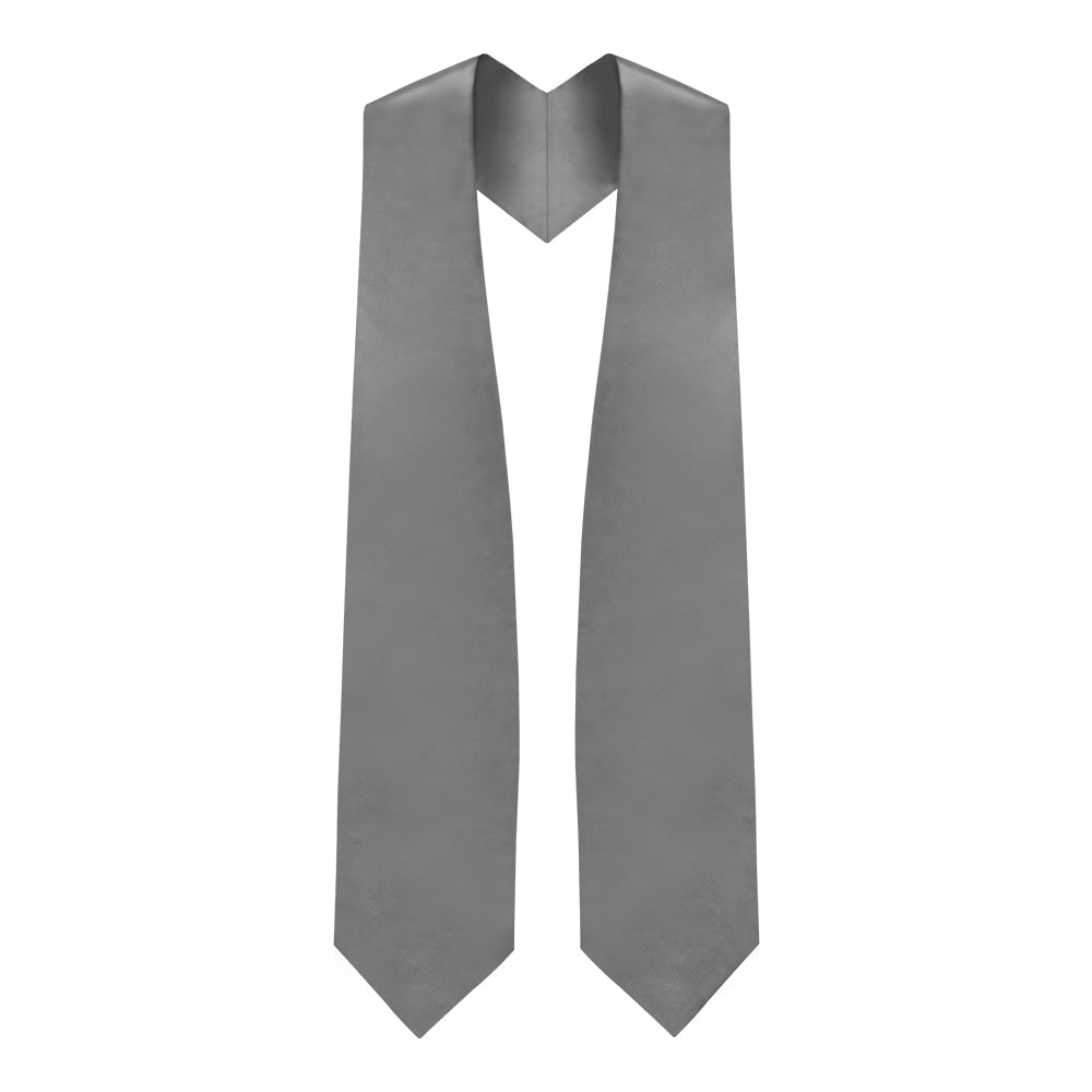 Dark Grey Graduation Stole by Wholesale Grad Supply