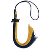 Dark Navy Blue/Bright Gold Graduation Tassel with Black Bling Charm by Wholesale Grad Supply