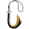Dark Navy Blue/Bright Gold Graduation Tassel with Silver Bling Charm by Wholesale Grad Supply
