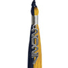 Dark Navy Blue/Bright Gold Graduation Tassel with Silver Stacked Date Drop by Wholesale Grad Supply